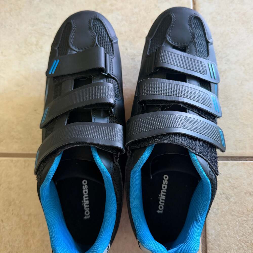 Tommaso Women's Pista 100 Road and Indoor Cycling Shoes Black/Blue